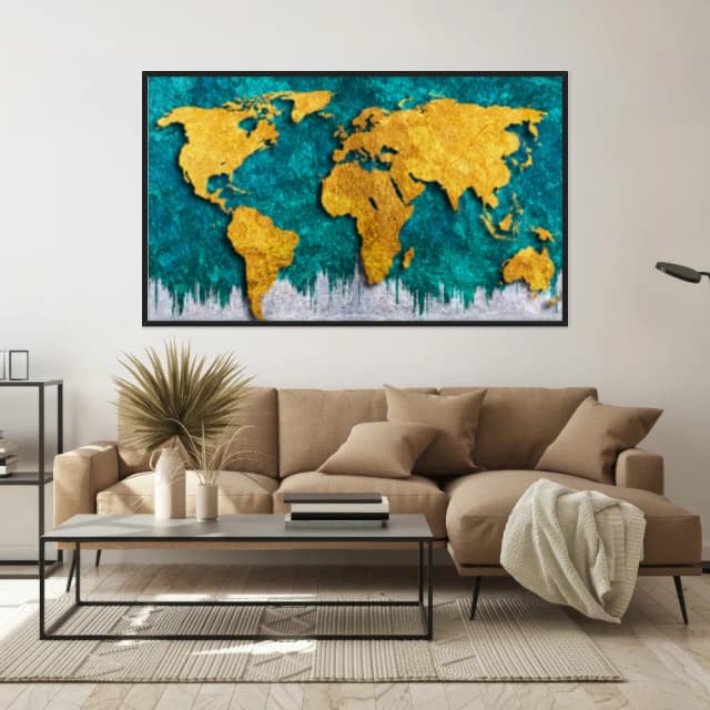 Quadro Decorativo Mapa Mundi