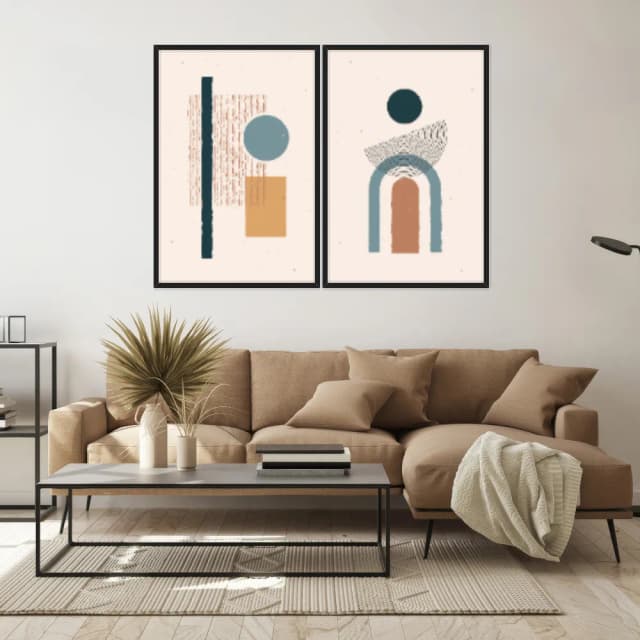 Kit Quadros Decorativos Geométrico