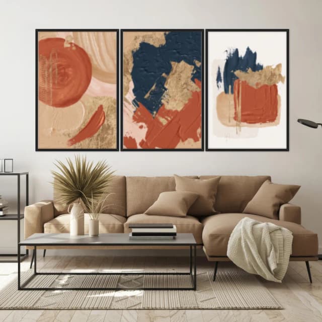 Kit Quadros Decorativos Terracota