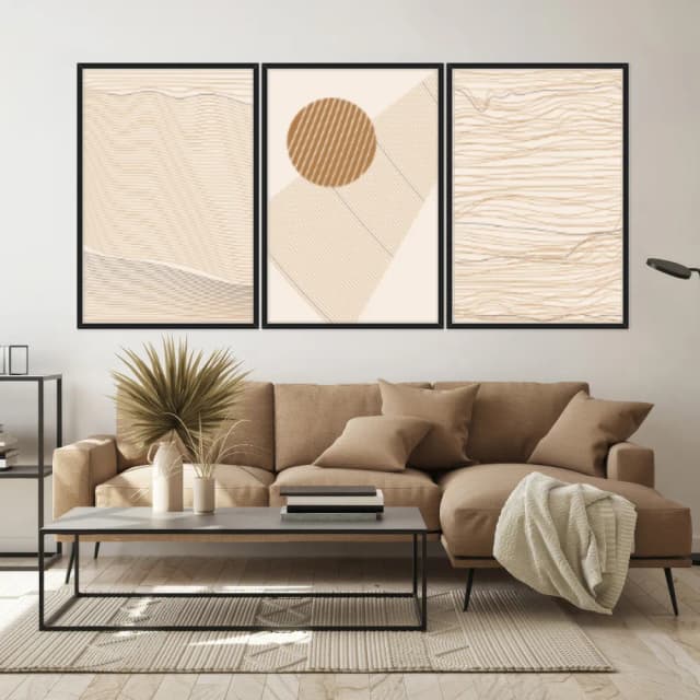 Kit Quadros Decorativos Linhas