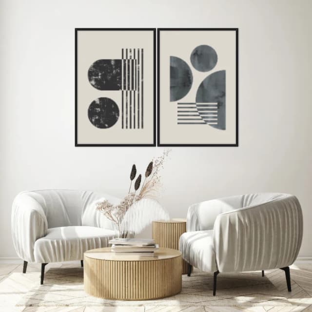 Kit Quadros Decorativos Geométrico