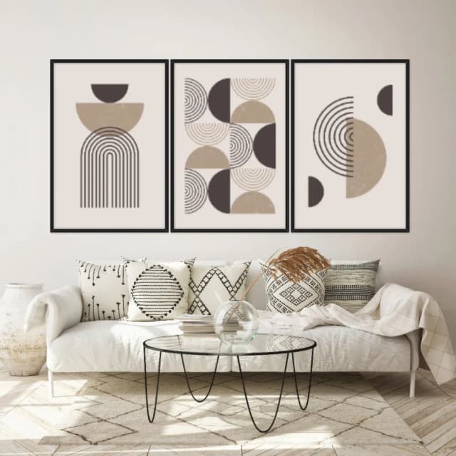 Kit Quadros Decorativos Geométrico