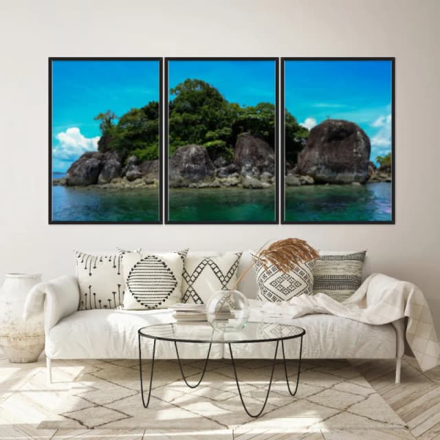 Kit Quadros Decorativos Ilha