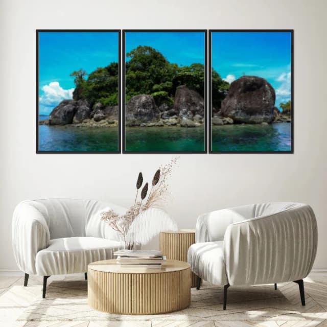 Kit Quadros Decorativos Ilha