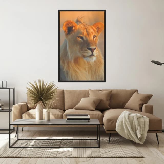Quadro Decorativo Leão Jovem