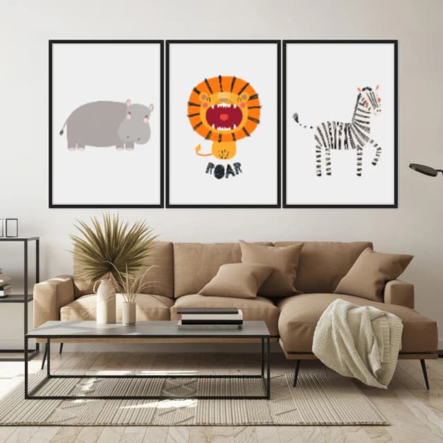 Kit Quadros Decorativos Safari