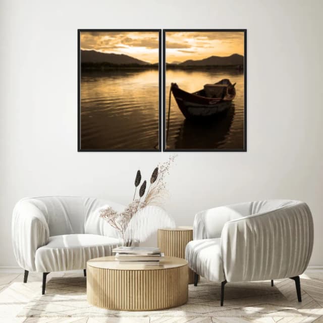 Kit Quadros Decorativos Pôr Do Sol