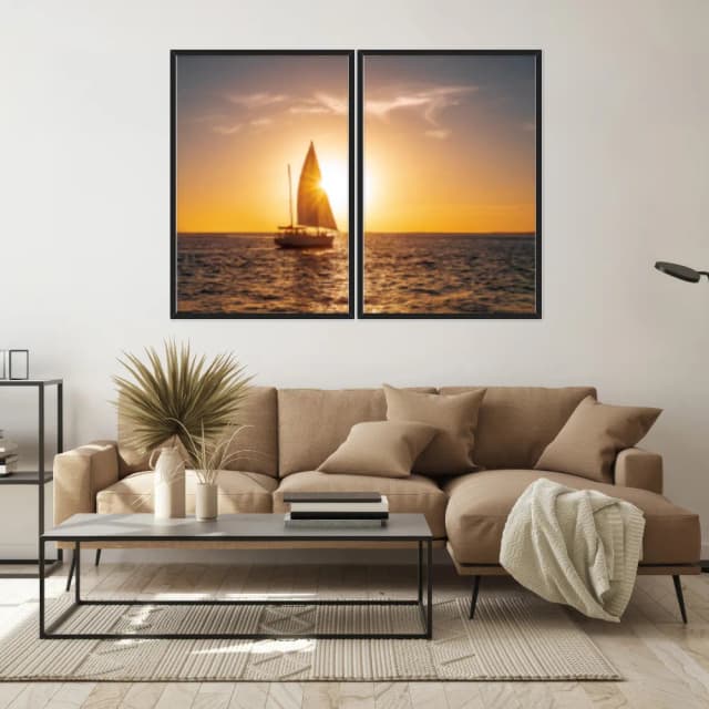 Kit Quadros Decorativos Pôr Do Sol