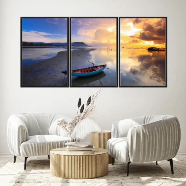 Kit Quadros Decorativos Na Areia