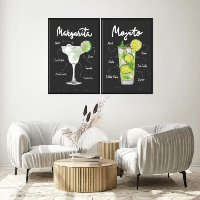 Kit Quadros Decorativos Drink