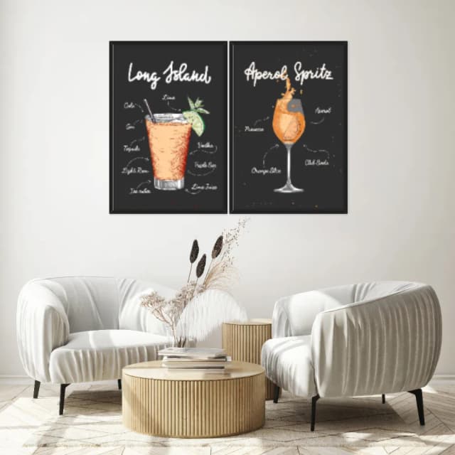 Kit Quadros Decorativos Drink