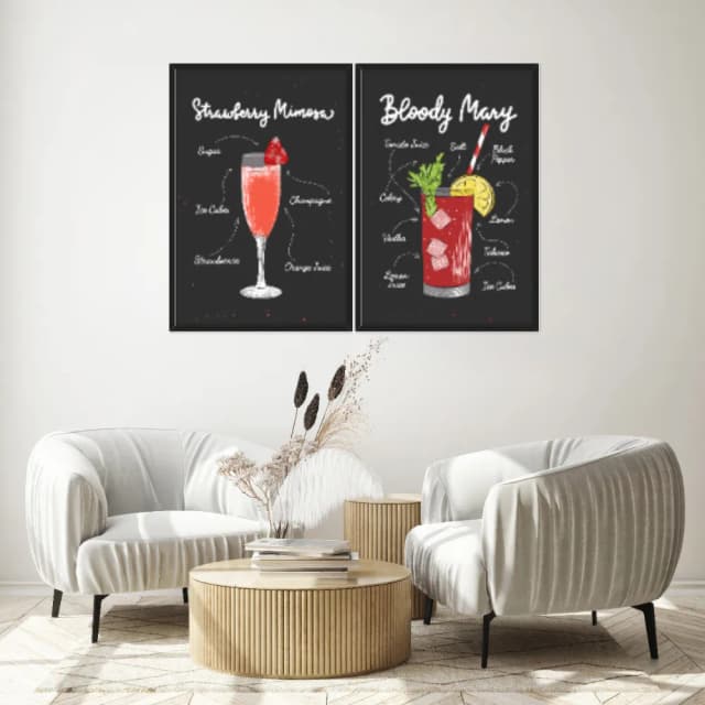 Kit Quadros Decorativos Drink