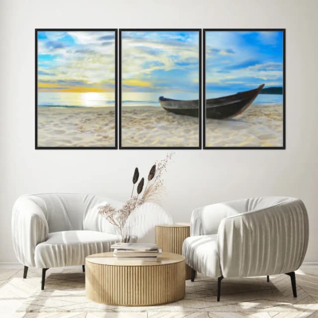 Kit Quadros Decorativos Na Areia