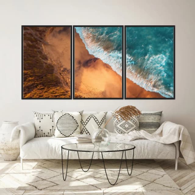 Kit Quadros Decorativos Mar Na Areia