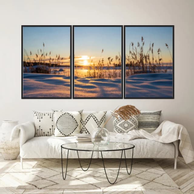 Kit Quadros Decorativos Lago Congelado