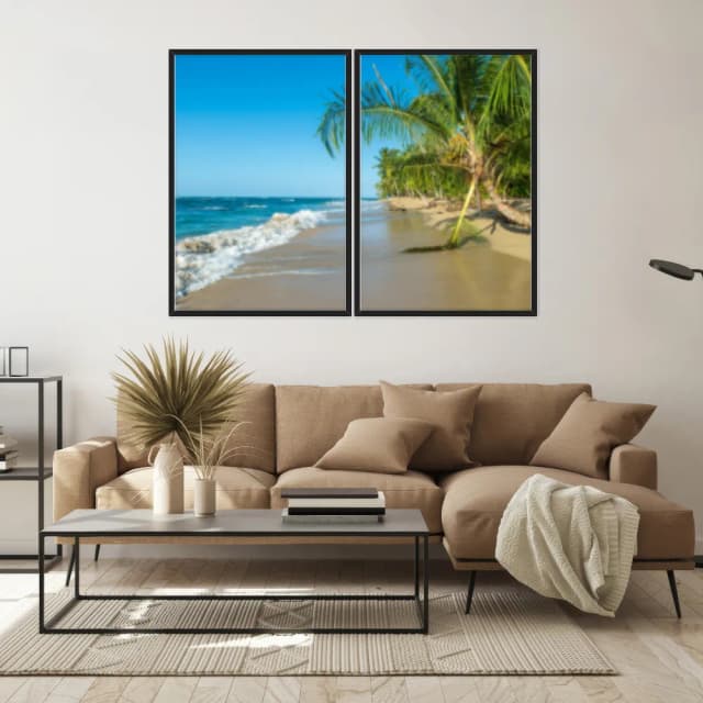 Kit Quadros Decorativos Coqueiro Na Praia