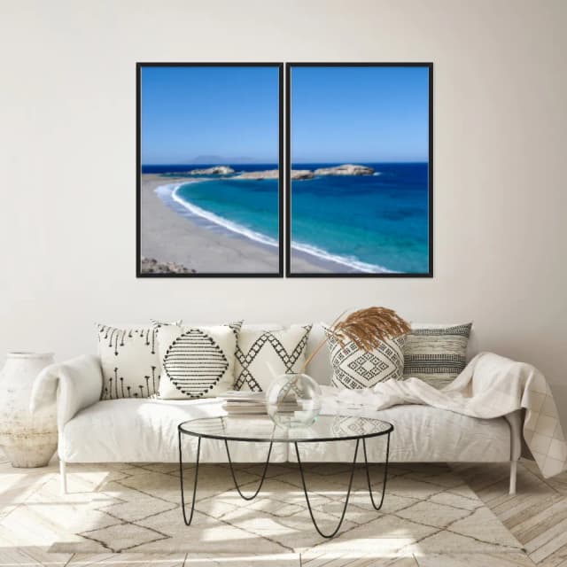 Kit Quadros Decorativos Mar Com Pedras