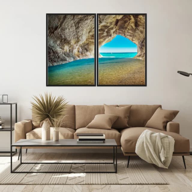 Kit Quadros Decorativos Gruta Com Caverna