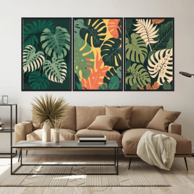 Kit Quadros Decorativos Costela De Adão