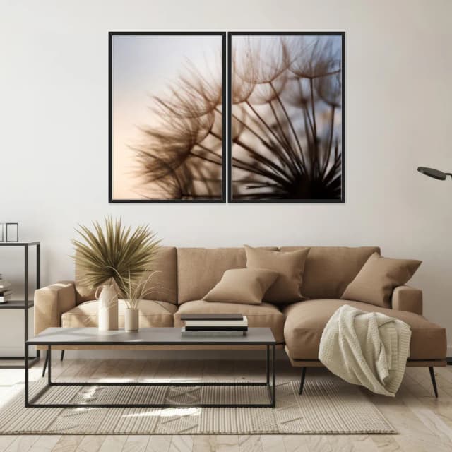 Kit Quadros Decorativos Dente De Leão