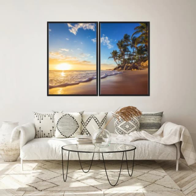 Kit Quadros Decorativos Coqueiro