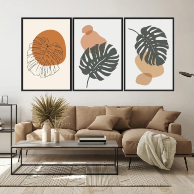 Kit Quadros Decorativos Costela De Adão