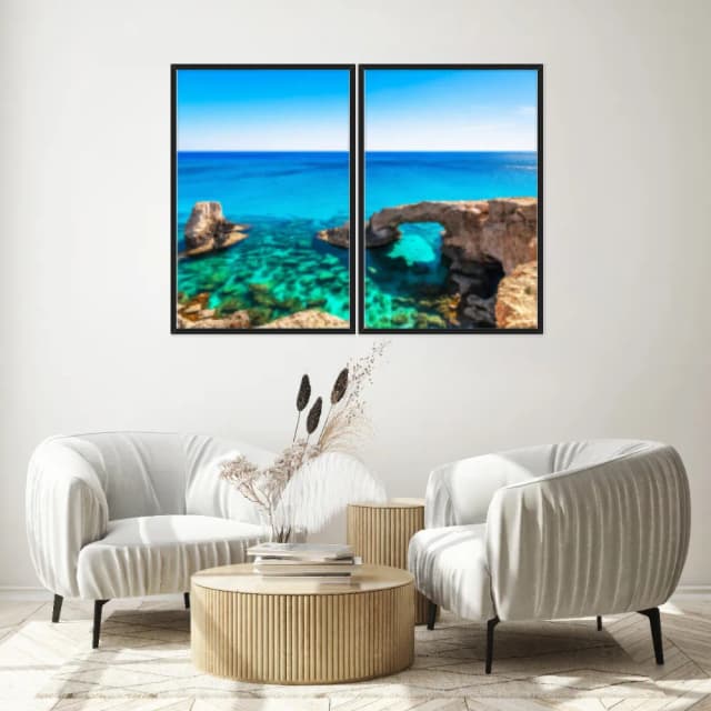 Kit Quadros Decorativos Mar Com Pedras