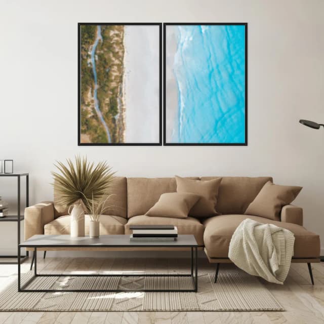 Kit Quadros Decorativos Estrada Com Vista Para O Mar