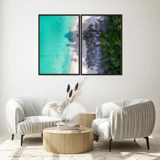 Kit Quadros Decorativos Mar Na Areia