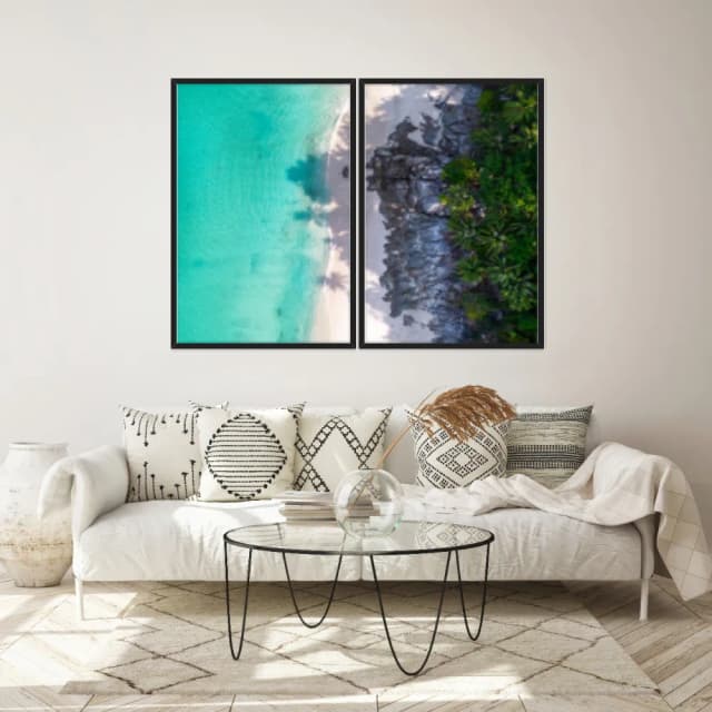 Kit Quadros Decorativos Mar Na Areia